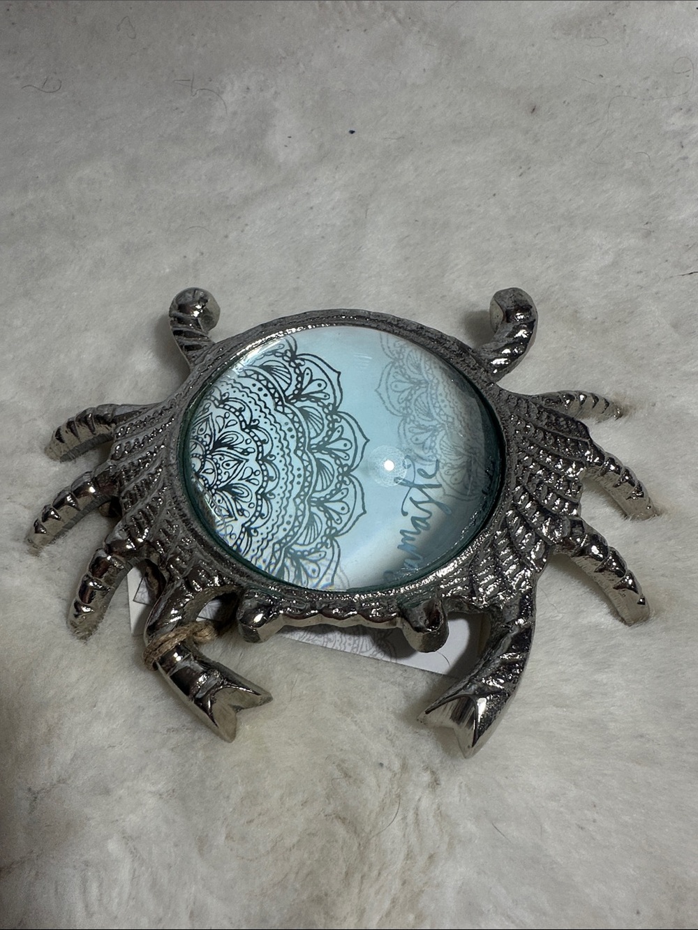 Silver magnifying glass crab